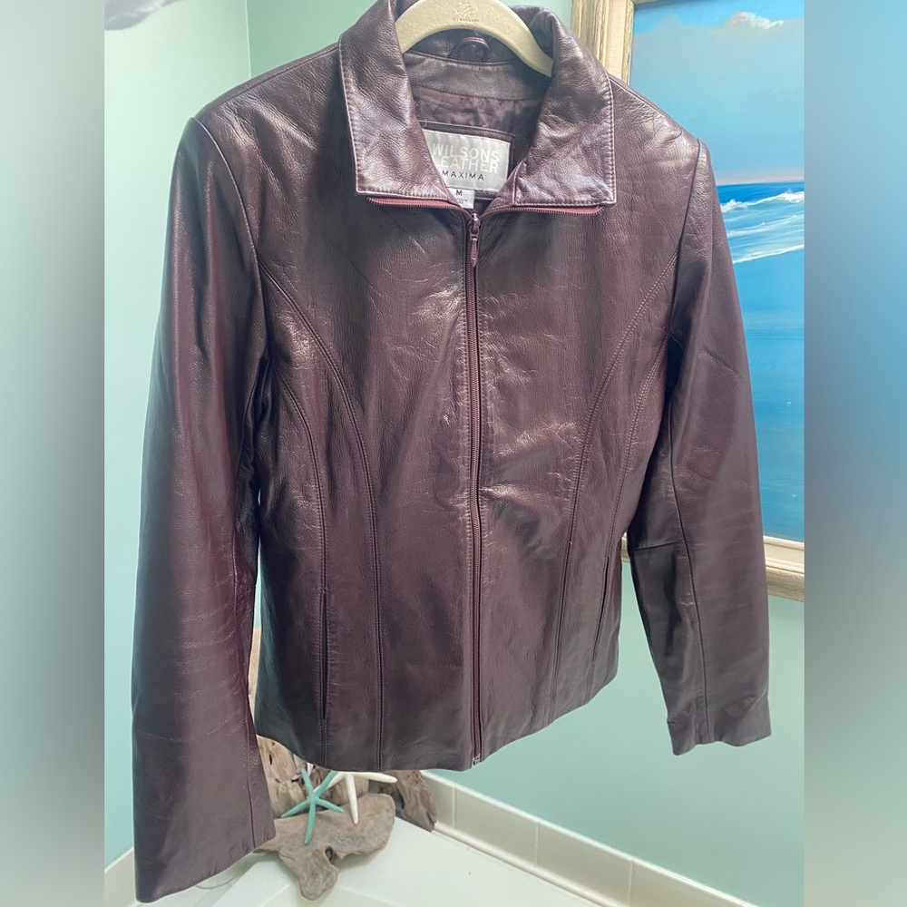 Wilsons Leather Cognac Brown Leather Jacket